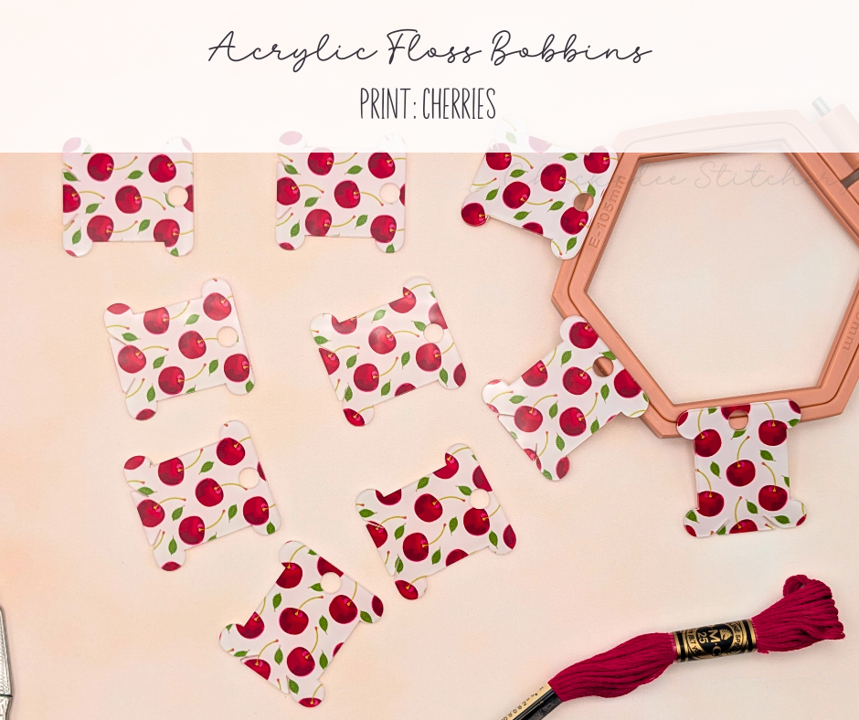 Acrylic Embroidery Floss Bobbins - Set of 10