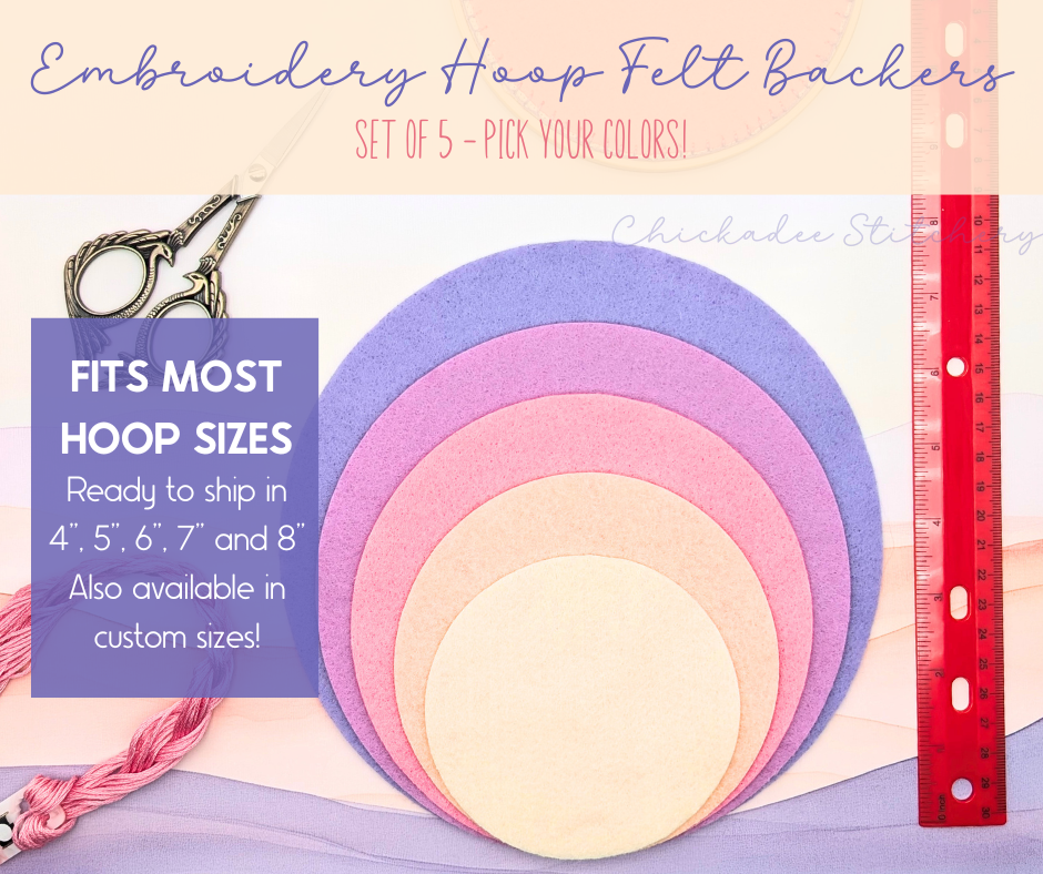 6" Felt Embroidery & Cross Stitch Backer