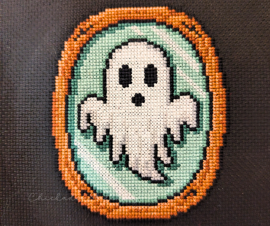 Cross Stitch Pattern - The Ghost in the Mirror - Digital Download