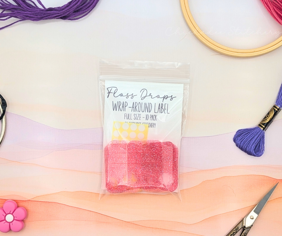 Glitter Jelly Floss Drops - Set of 10 Acrylic Embroidery Floss Holders