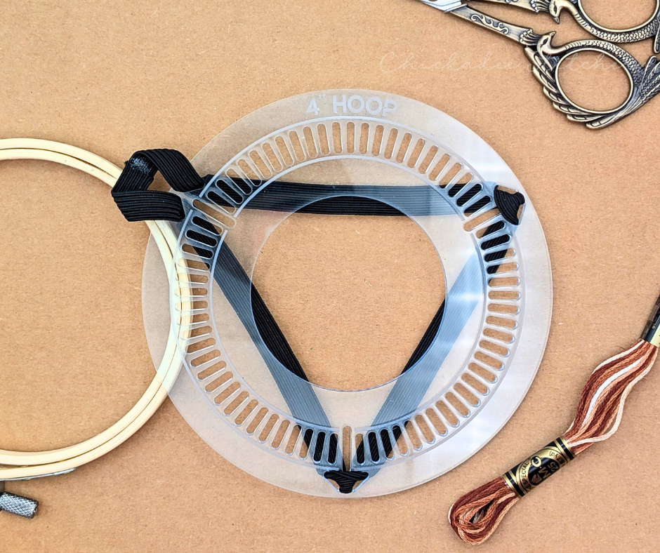 Hoop Back String Art Template Tool: Cross Stitch & Embroidery Finish