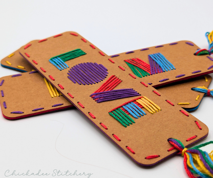 String Art Bookmarks Kit: Mom, Dad, Love