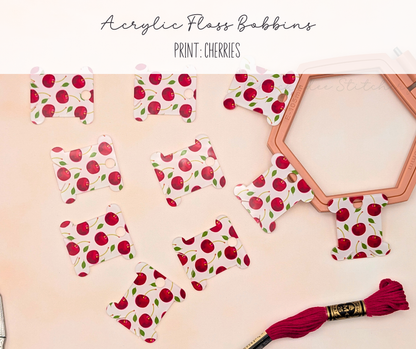 Acrylic Embroidery Floss Bobbins - Set of 10