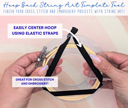 Hoop Back String Art Template Tool: Cross Stitch & Embroidery Finish