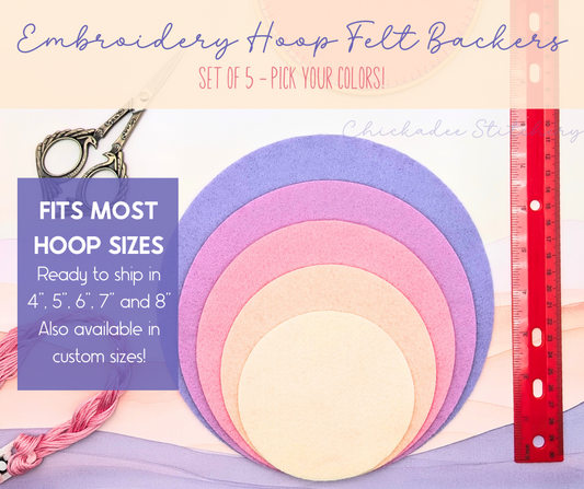 6" Felt Embroidery & Cross Stitch Backer