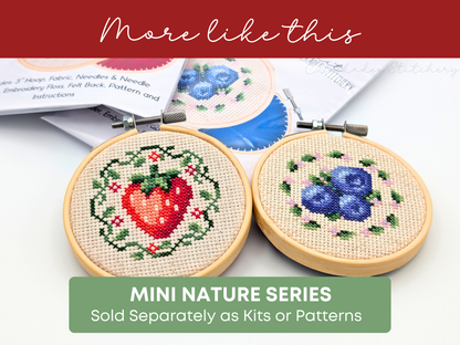 Strawberry Vine - Mini Cross Stitch Pattern Digital Download