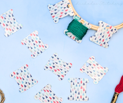 Acrylic Embroidery Floss Bobbins - Set of 10