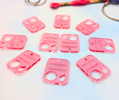 Floss Drops - Set of 10 - Full Size Wrap-Around Label Style with Partial Threads Holder