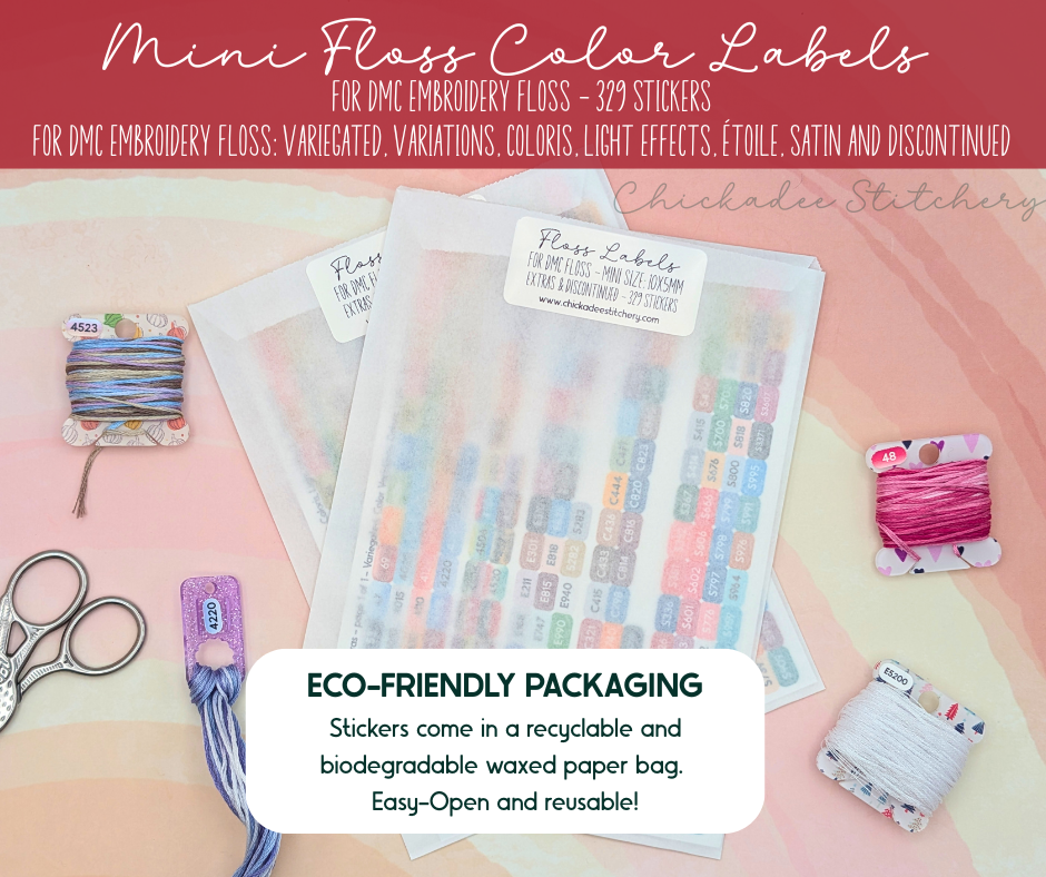 DMC Color Labels: Variegated, Variations, Coloris, Light Effects, Étoile, Satin & Discontinued Floss Colors