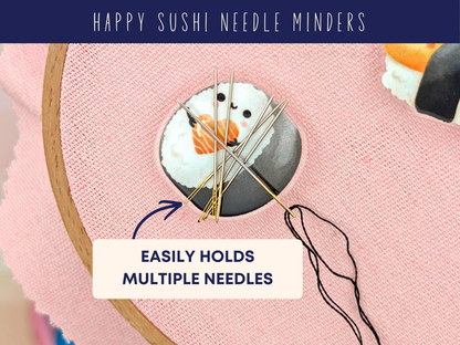 Happy Sushi Needle Minders for Cross Stitch & Embroidery