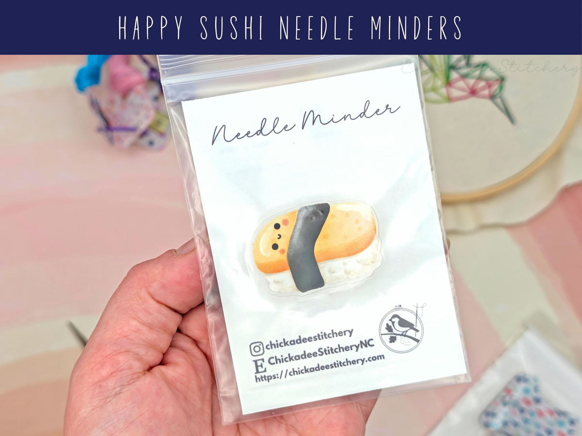 Happy Sushi Needle Minders for Cross Stitch & Embroidery