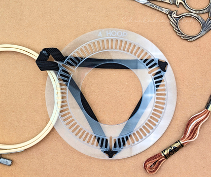 Hoop Back String Art Template Tool: Cross Stitch & Embroidery Finish