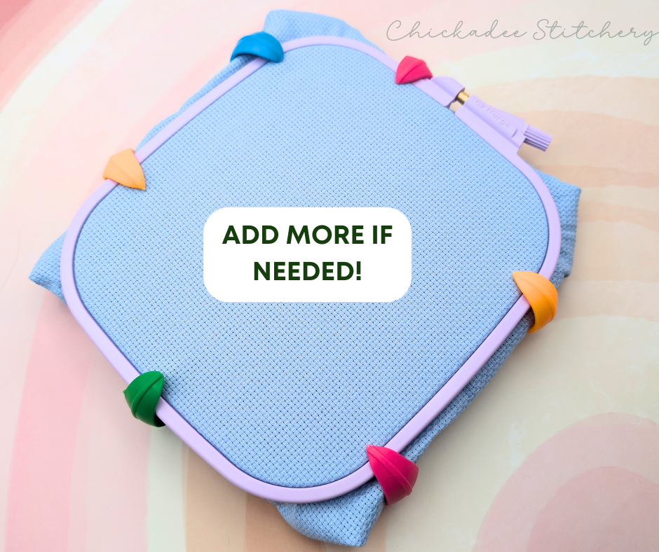 Hoop Huggers - Set of 4 Silicone Embroidery Hoop Wrappers, Fabric Management Accessories