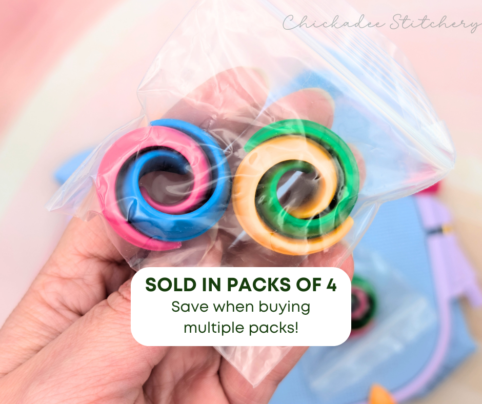 Hoop Huggers - Set of 4 Silicone Embroidery Hoop Wrappers, Fabric Management Accessories