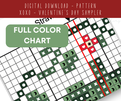 Strawberry Vine - Mini Cross Stitch Pattern Digital Download