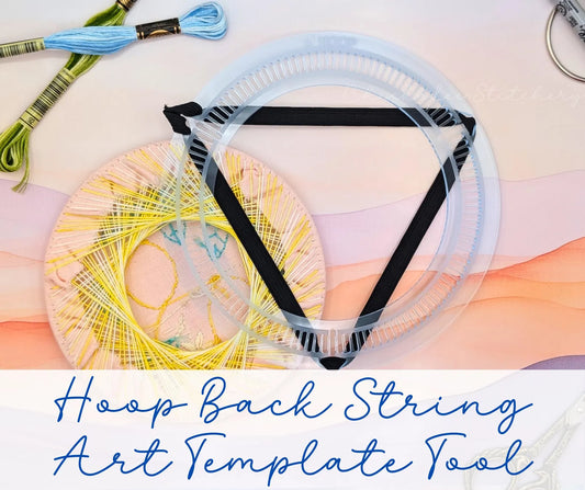 Hoop Back String Art Template Tool: Cross Stitch & Embroidery Finish