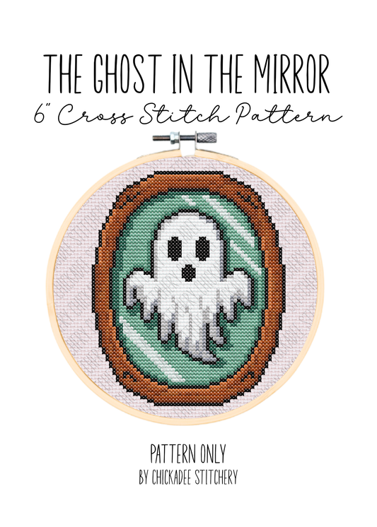 Cross Stitch Pattern - The Ghost in the Mirror - Digital Download