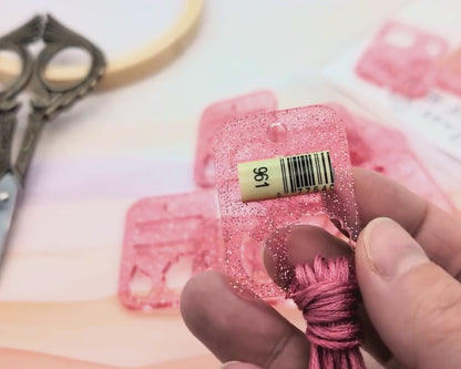 Glitter Jelly Floss Drops - Set of 10 Acrylic Embroidery Floss Holders